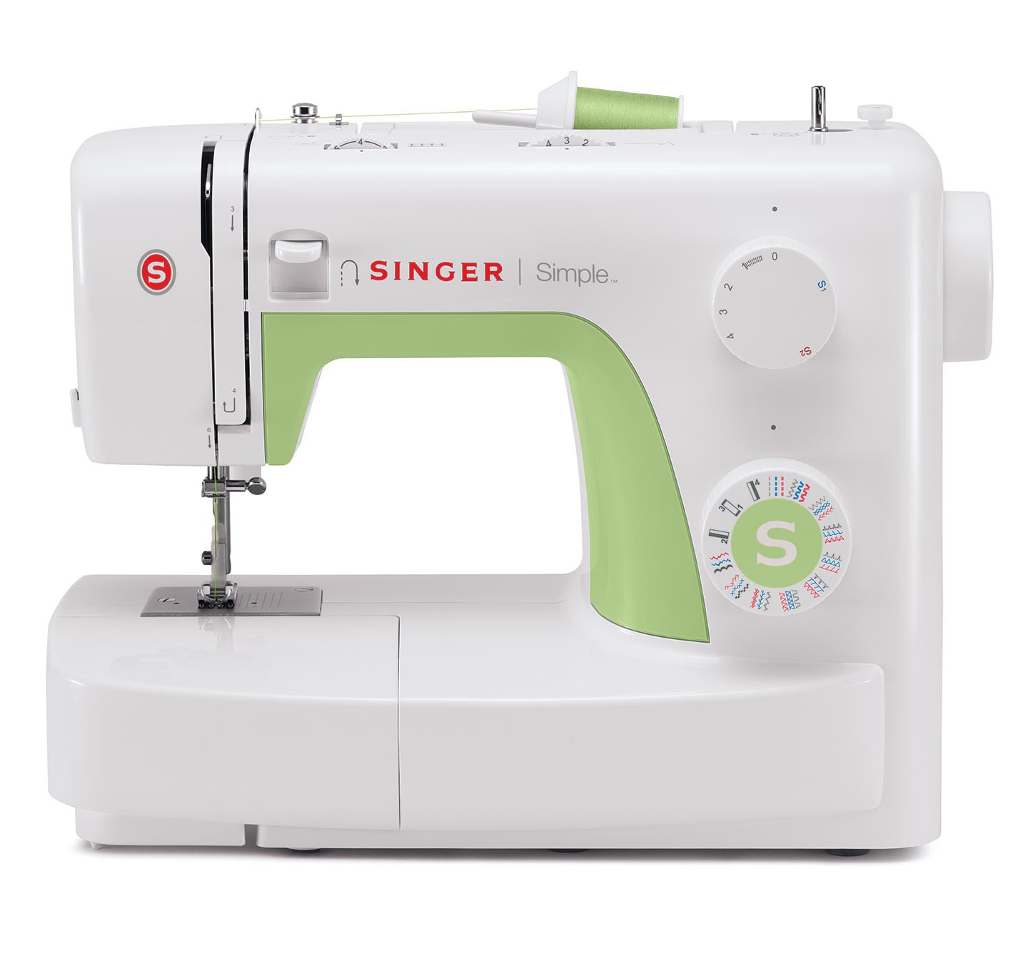 Singer - Sewing Machine - Simple 3229 - Number of stitches 31 - Number of buttonholes 1 - White/Green