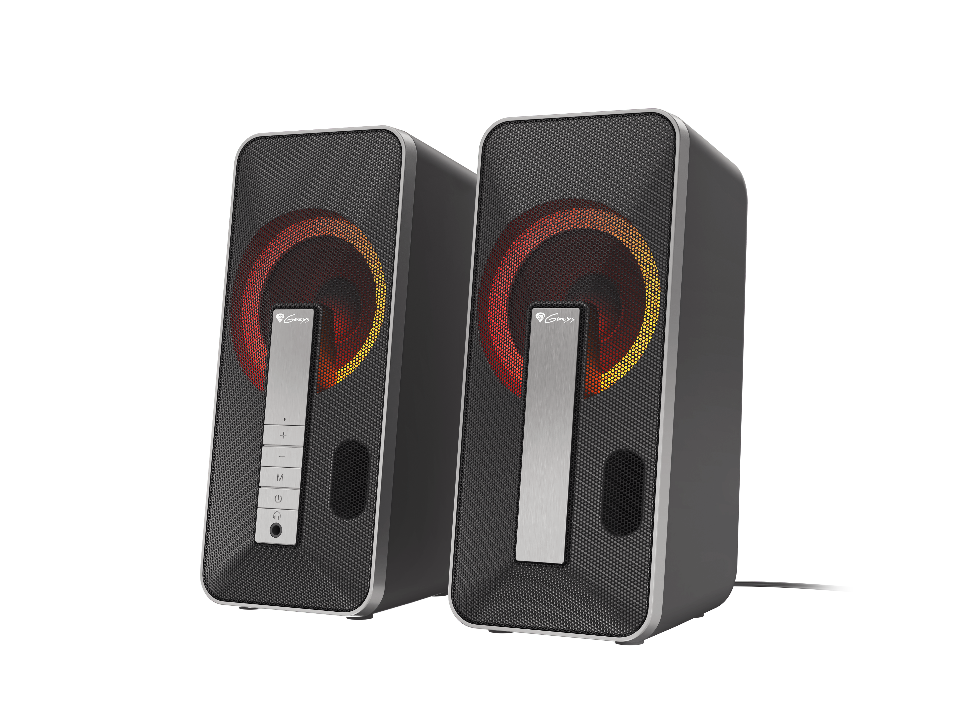 Genesis - Computer Speaker - Helium 100BT RGB - Bluetooth - Silver/Black - Gaming Speakers - Wireless connection