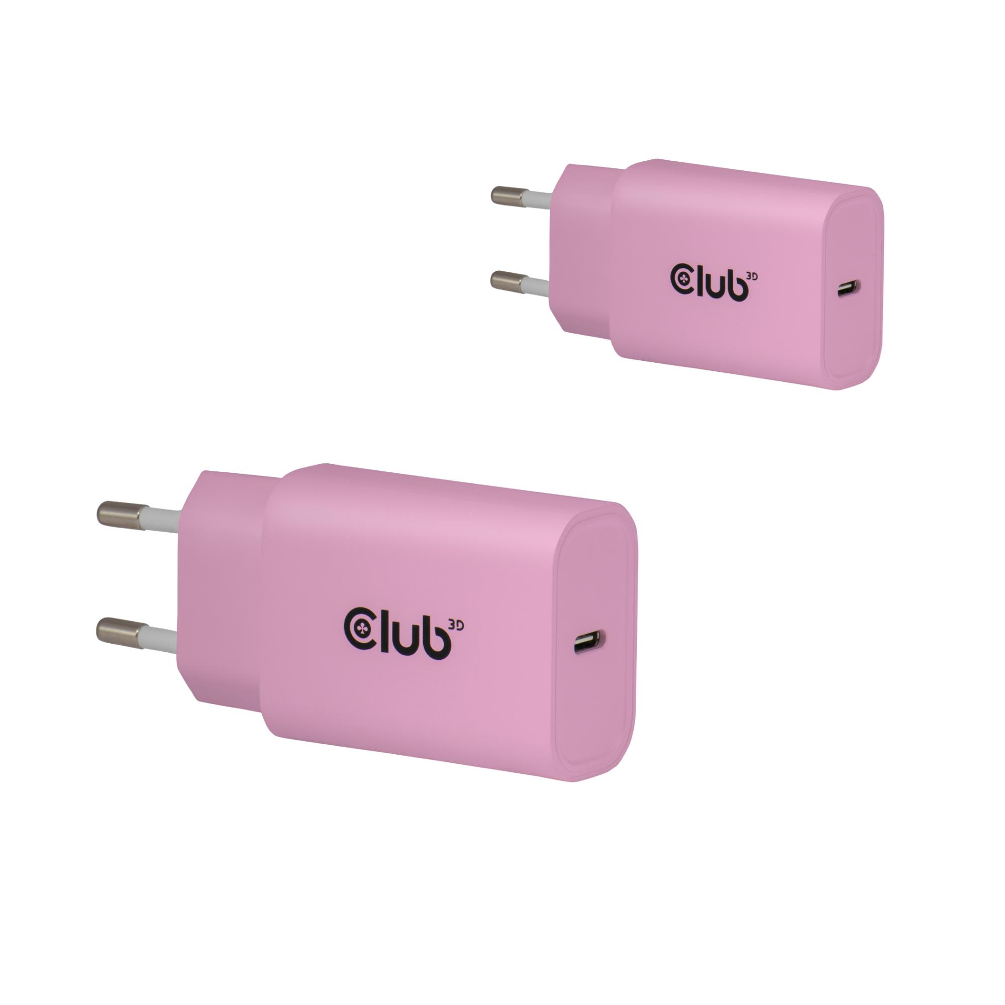 MOBILE CHARGER WALL USB-C/2PACK 30W PINK CAC-3021 CLUB3D