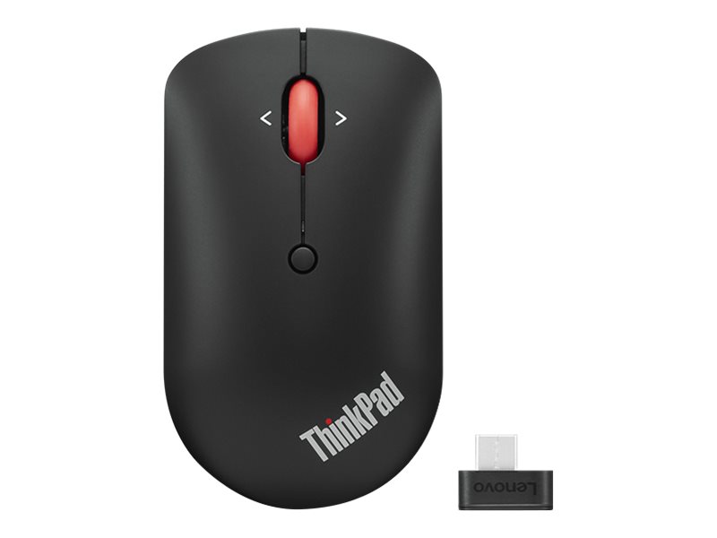 Lenovo - ThinkPad USB-C Wireless Compact Mouse - Black