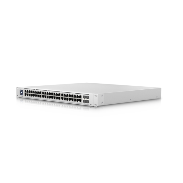 Ubiquiti - Switch Enterprise 48 PoE - USW-Enterprise-48-PoE - Managed L3 - Rackmountable - Gigabit Ethernet (copper) ports quantity 48 (100MbE/1GbE/2.5GbE) - SFP+ ports quantity 4 - PoE+ ports quantity 48 - Power supply type AC/DC, internal, 100-240V, 10A