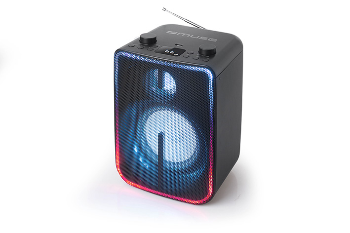 Muse - Bluetooth Party Box Speaker with Battery - M-1802DJ - 60 W - Bluetooth - Black - Wireless connection
