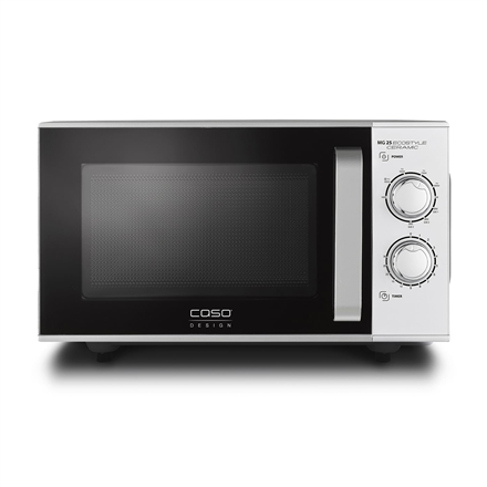 Caso - Ceramic Microwave Oven with Grill - MG 25 Ecostyle - Free standing - 900 W - 25 L - Grill - Silver