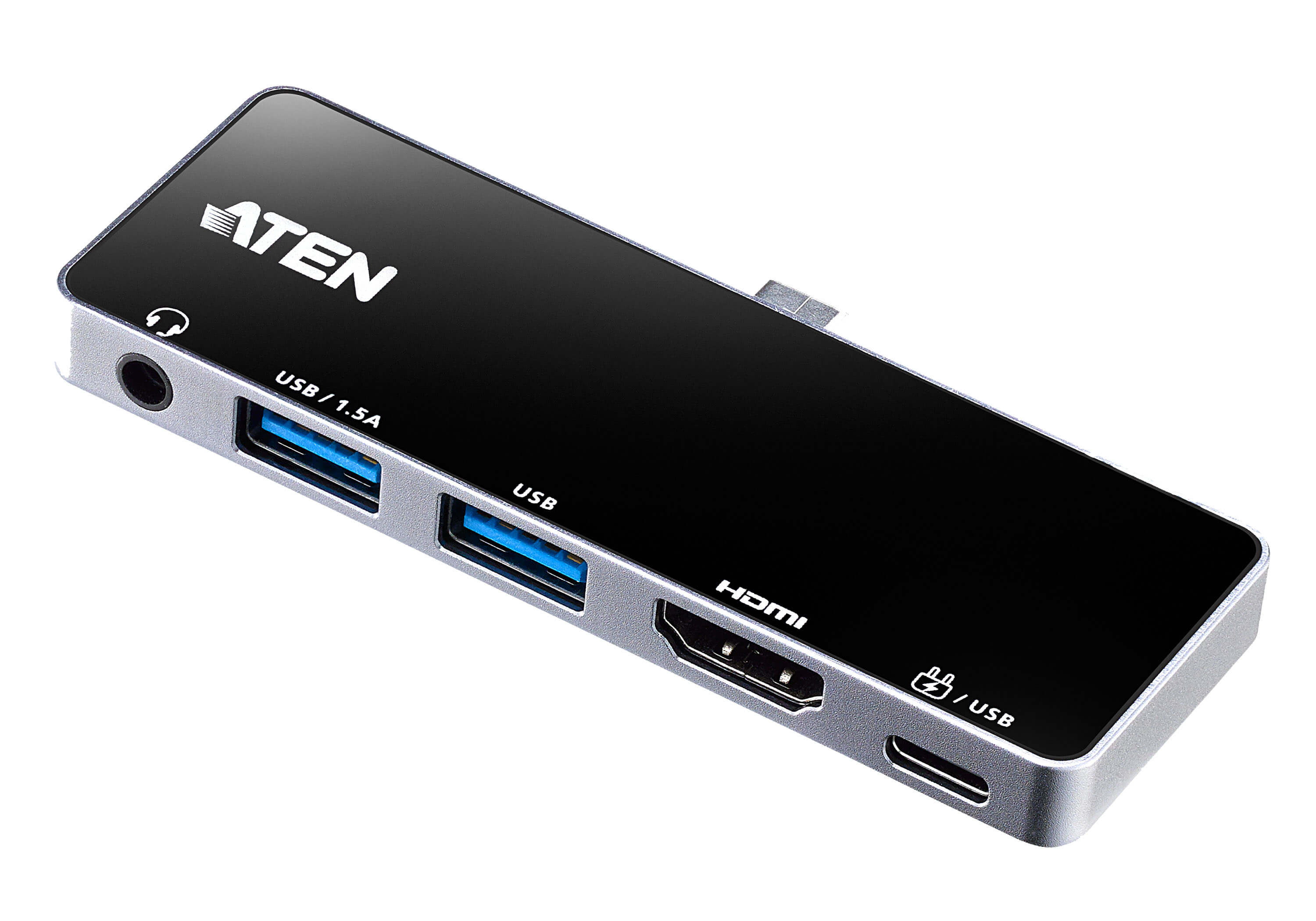 Aten UH3238 USB-C Travel Dock with Power Pass-Through - Aten - USB-C Travel Dock with Power Pass-Through - UH3238-AT - Dock