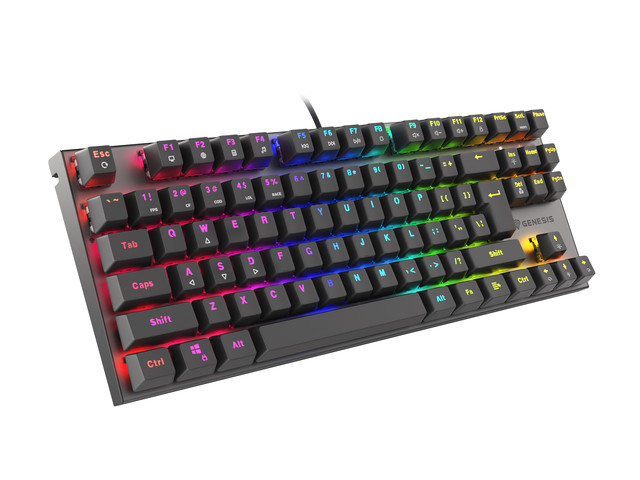 Genesis - THOR 303 TKL - Gaming Keyboard - Wired - Mechanical - RGB LED light - US - Replaceable "HOT SWAP" Switches