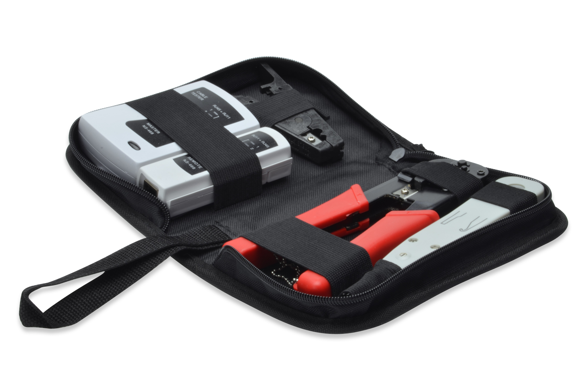 Digitus - Network Tool Set, LAN Tester, Crimping Tool, Cut and Stripping Tool, Punch Down Tool - Tool kit