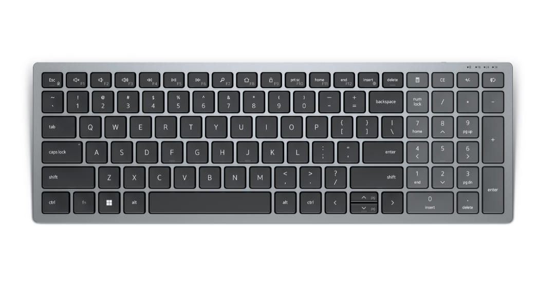 Dell - Keyboard - KB740 - Keyboard - Wireless - US - Titan Gray