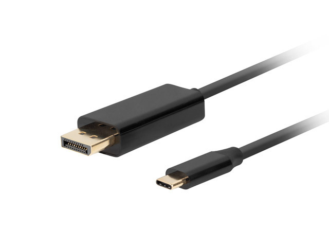 Lanberg USB-C to DisplayPort Cable, 3 m 4K/60Hz, Black - Lanberg - USB-C to DisplayPort Cable - CA-CMDP-10CU-0030-BK - 3 m