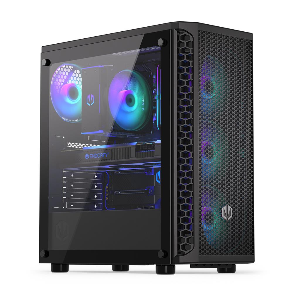 Case|ENDORFY|Signum 300 ARGB|MidiTower|Case product features Transparent panel|Not included|ATX|MicroATX|MiniITX|Colour Black|EY2A006