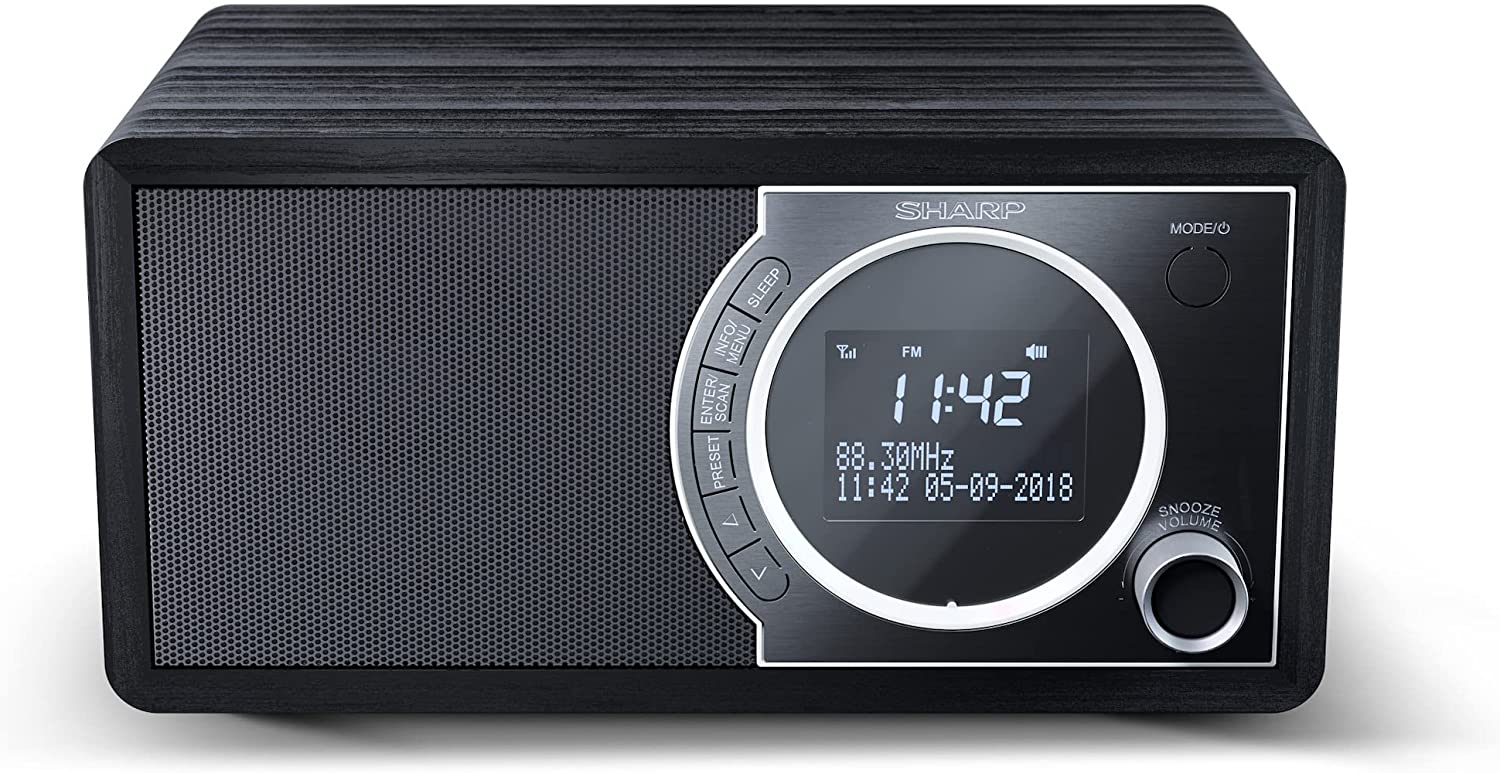 Sharp DR-450(BK) Digital Radio, FM/DAB/DAB+, Bluetooth 4.2, Alarm function, Midnight Black - Sharp - Digital Radio - DR-450(BK) - Bluetooth - Midnight Black