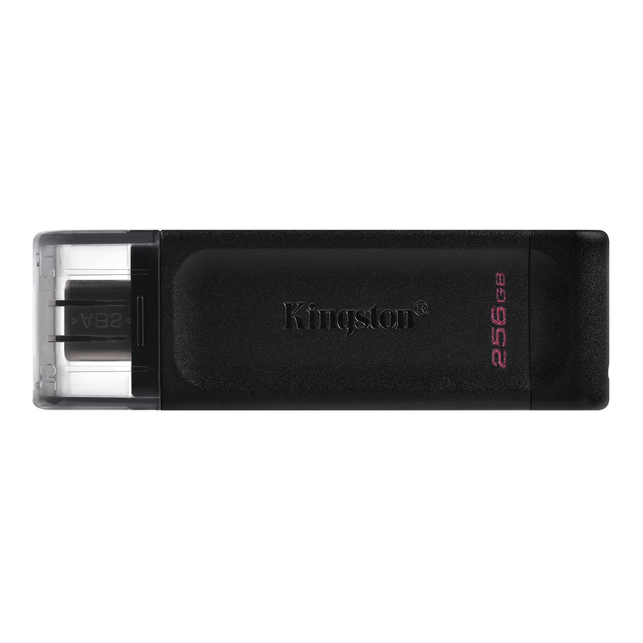 Kingston - USB Flash Drive - DataTraveler 70 - 256 GB - USB 3.2 Gen 1 Type-C - Black
