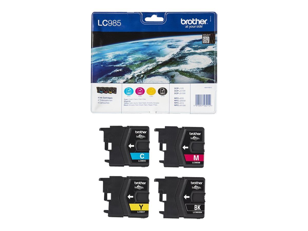 Brother LC985VALBP - Ink cartridge - Magenta, Black, Cyan, Yellow