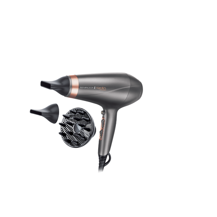Remington - Hair Dryer - AC8820 - 2200 W - Number of temperature settings 3 - Ionic function - Diffuser nozzle - Silver