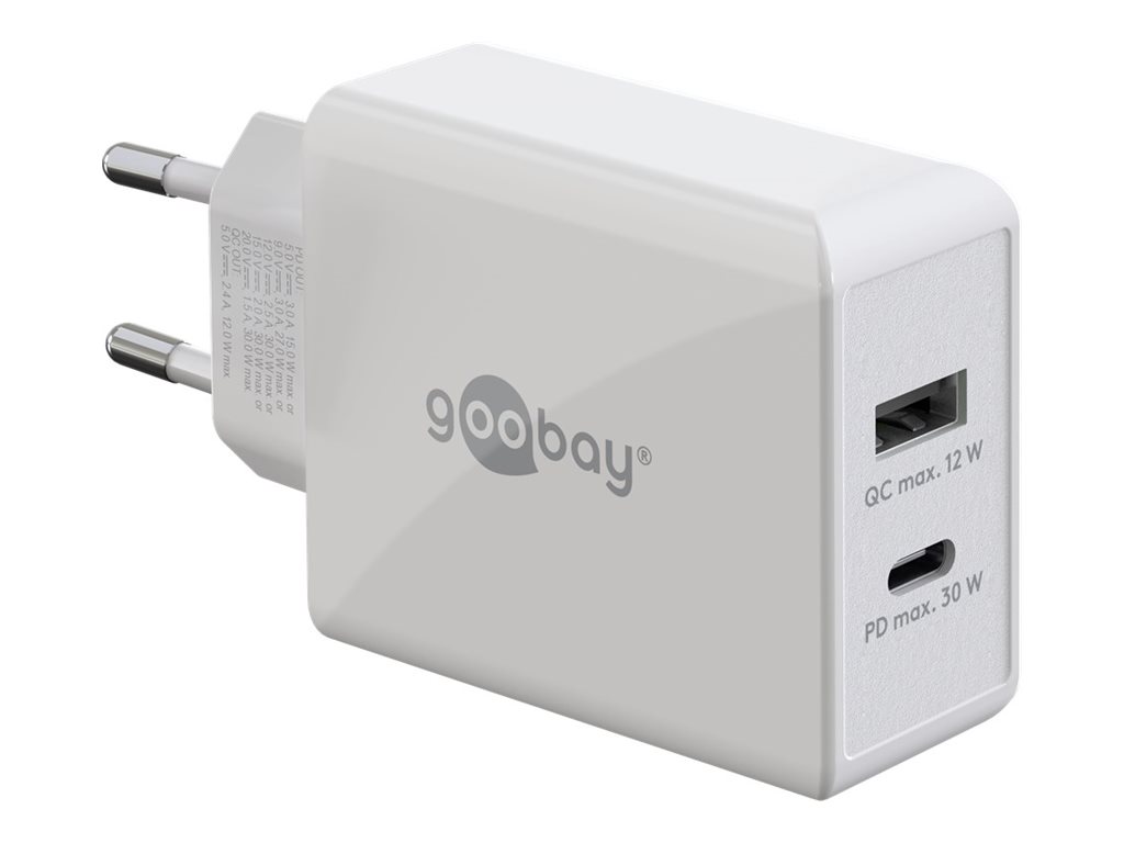 Goobay - Dual USB-C PD Fast Charger (30 W) - 61674