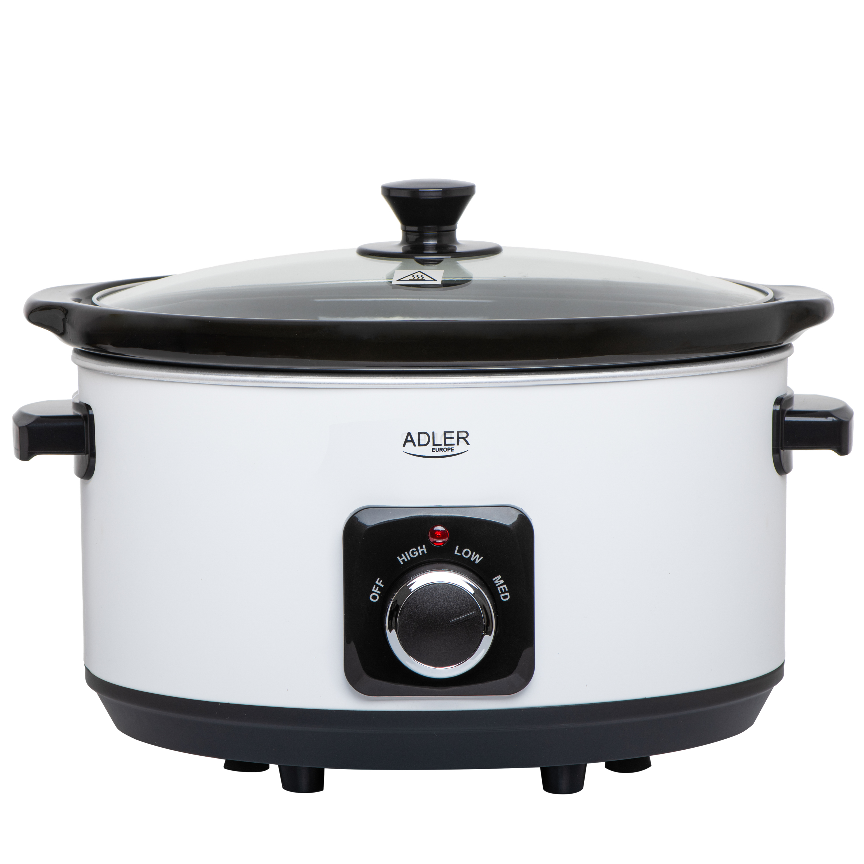 Adler - Slow Cooker - AD 6413w - 290 W - 5.8 L - Number of programs 3 - White
