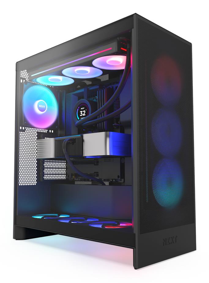 Case|NZXT|H7 Flow RGB|MidiTower|ATX|EATX|MicroATX|MiniITX|Colour Black|CM-H72FB-R1