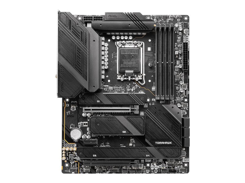 MSI - MAG Z790 TOMAHAWK WIFI - Processor family Intel - Processor socket LGA1700 - DDR5 DIMM - Supported hard disk drive interfaces SATA, M.2 - Number of SATA connectors 7