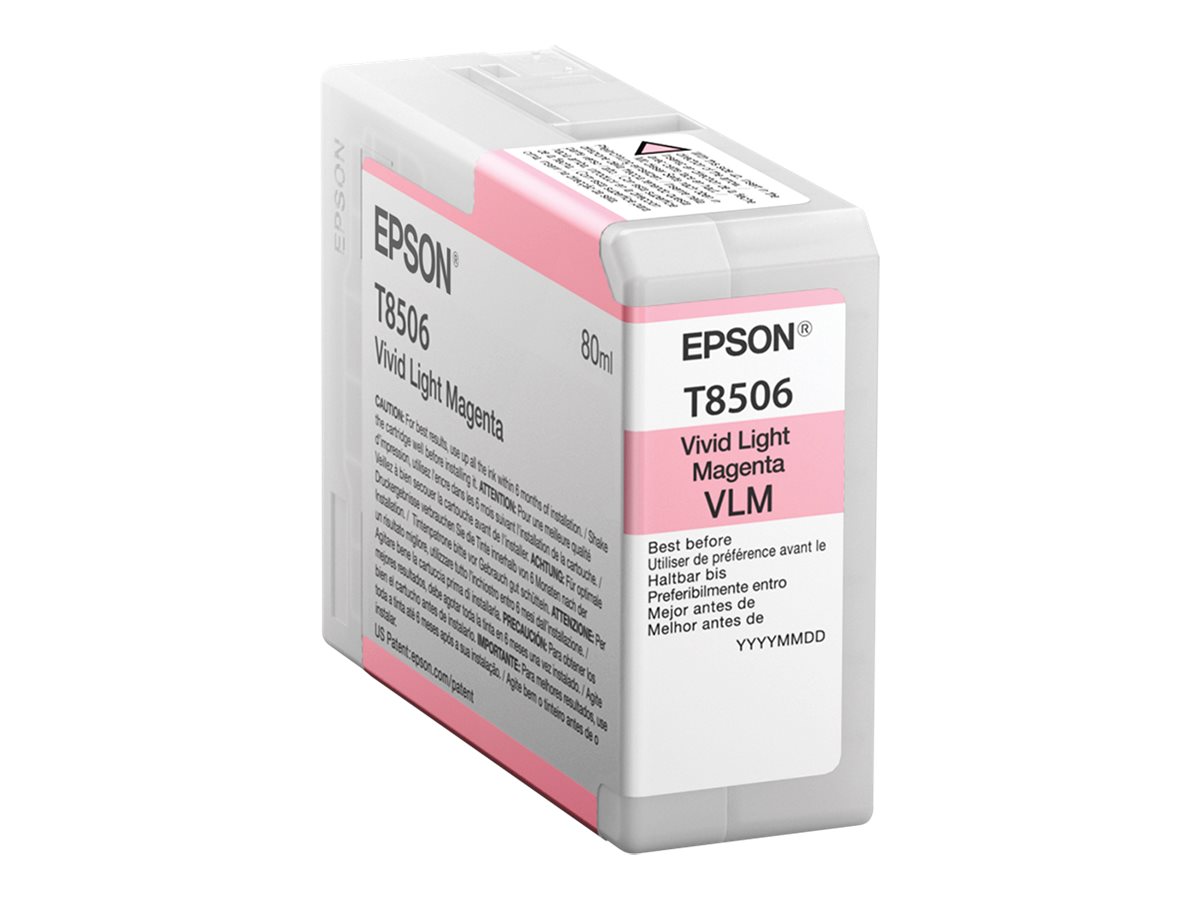 Epson T85060N ink, Light magenta - Epson Epson - C13T85060N - Epson T8506 - vivid light magenta - original - ink cartridge - Ink cartridge - Vivid light magenta