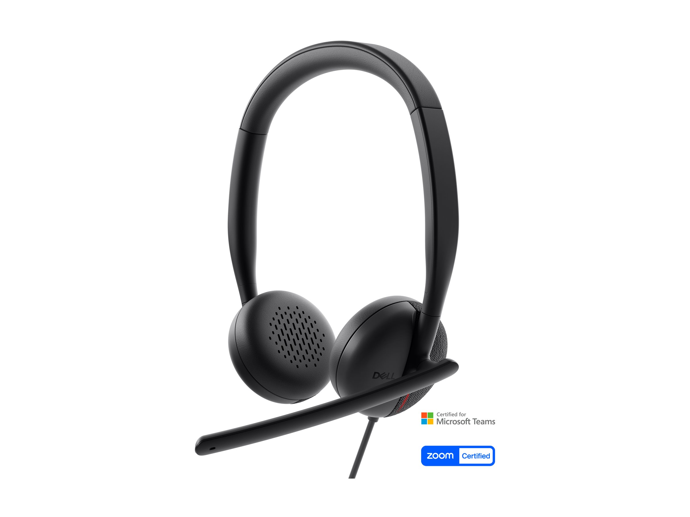 Dell - Headset - WH3024 - Built-in microphone - USB-C, USB-A - Black