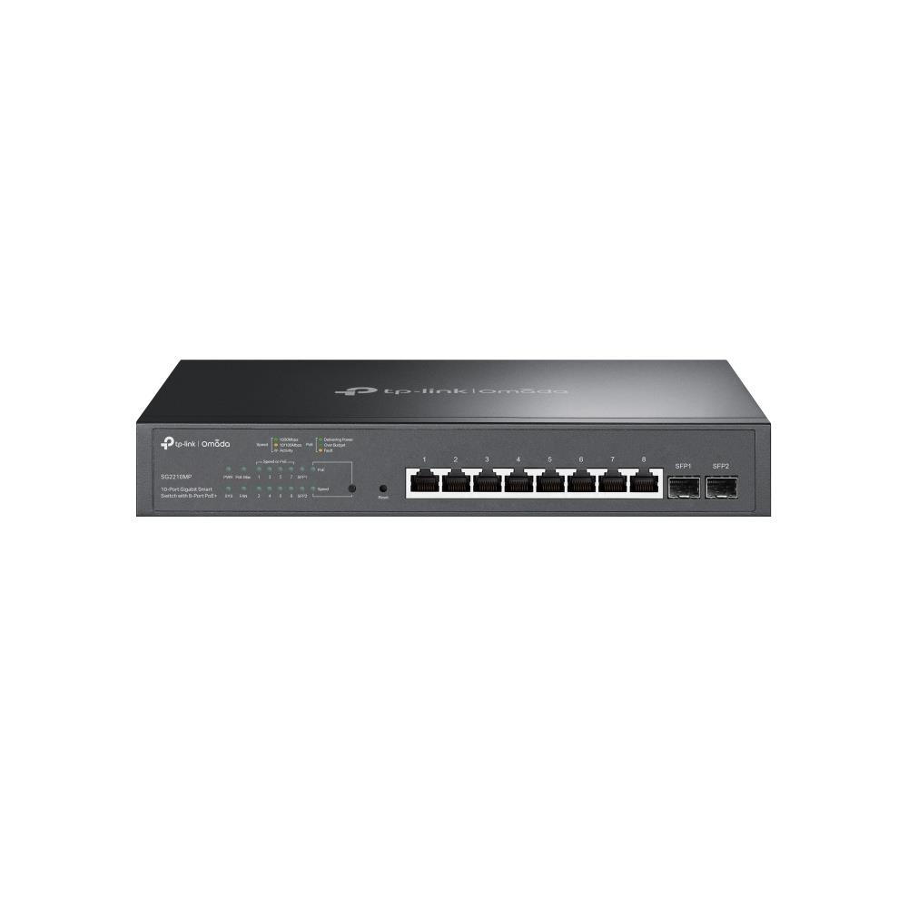 Switch|TP-LINK|Omada|TL-SG2210MP|PoE+ ports 8|150 Watts|TL-SG2210MP