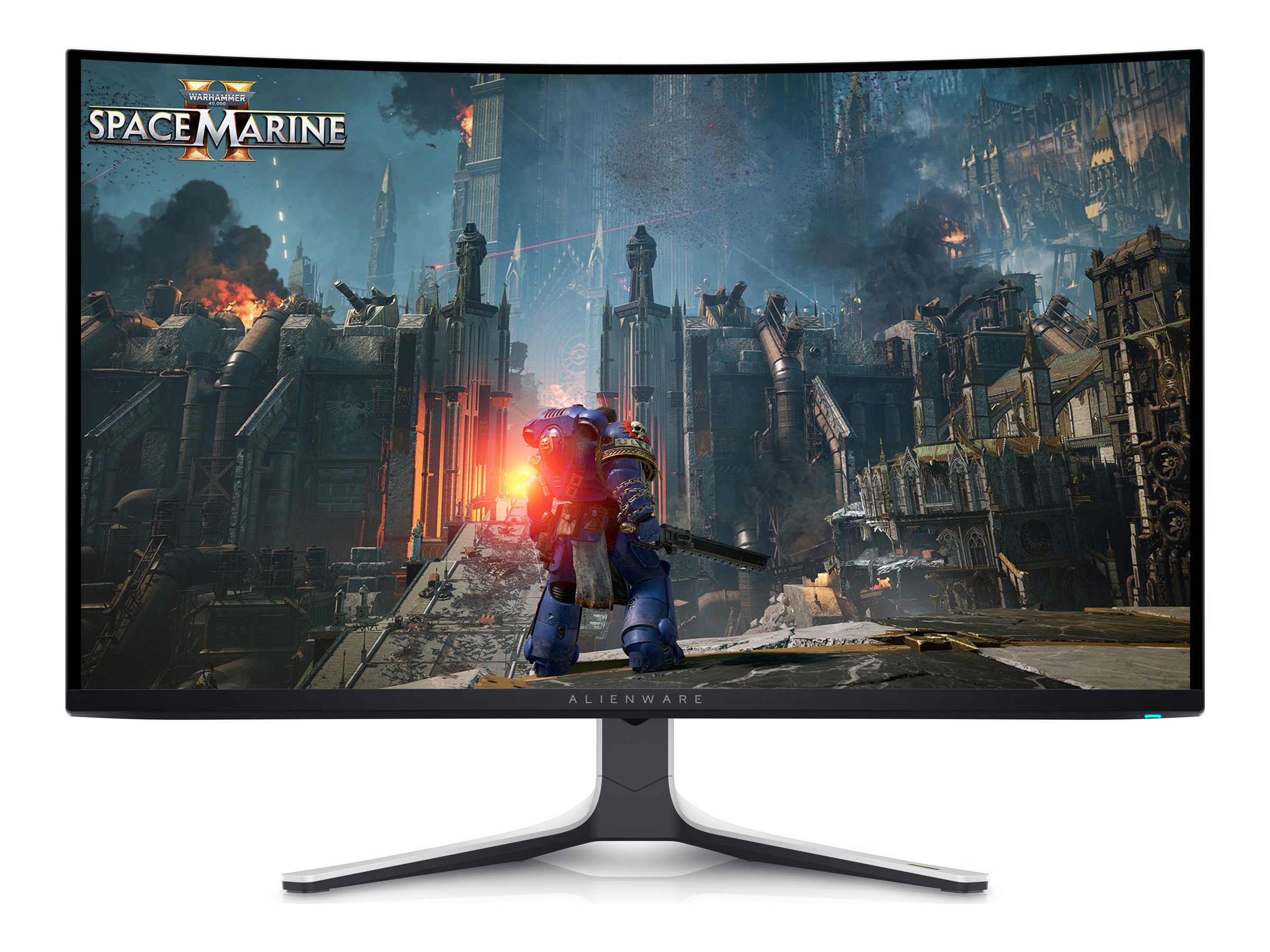 Dell - Curved Screen Gaming Monitor - AW3225QF - 31.6 " - OLED - 4K UHD - 16:9 - 240 Hz - 0.03 ms - 3840 x 2160 pixels - 1000 cd/m² - Power connector, Security-lock slot, Joystick, USB-A, USB-B, USB-C, HDMI, DispalyPort - HDMI ports quantity 2 - White / B