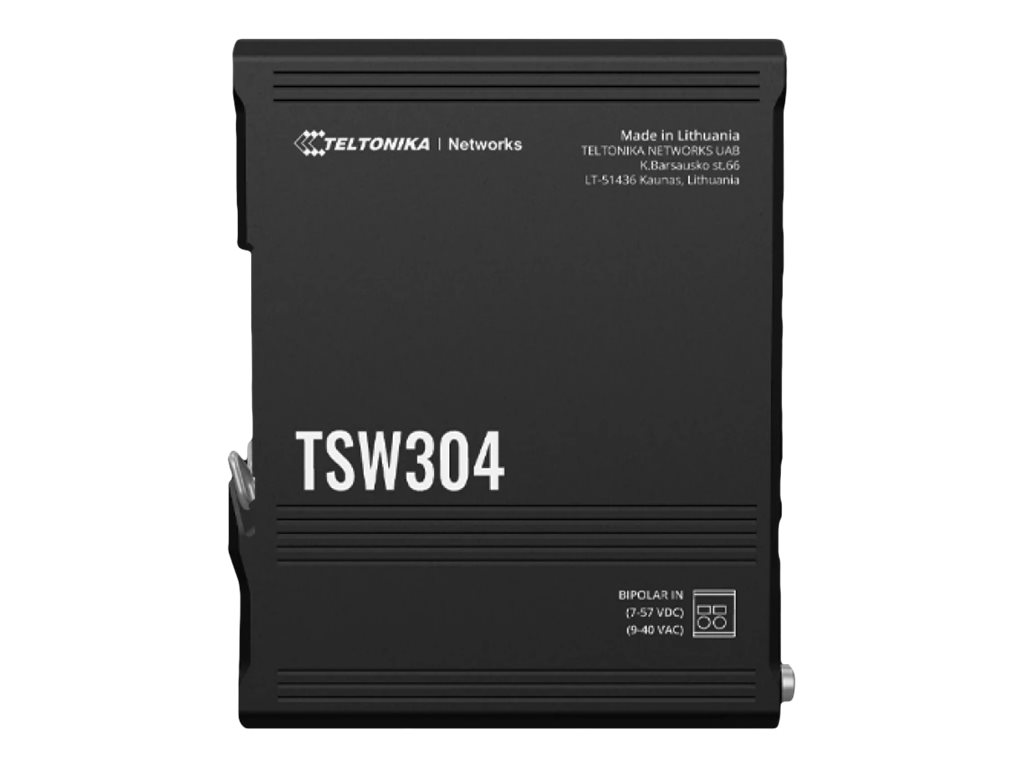 Teltonika DIN Rail Switch - TSW304 - Unmanaged - Wall-mountable