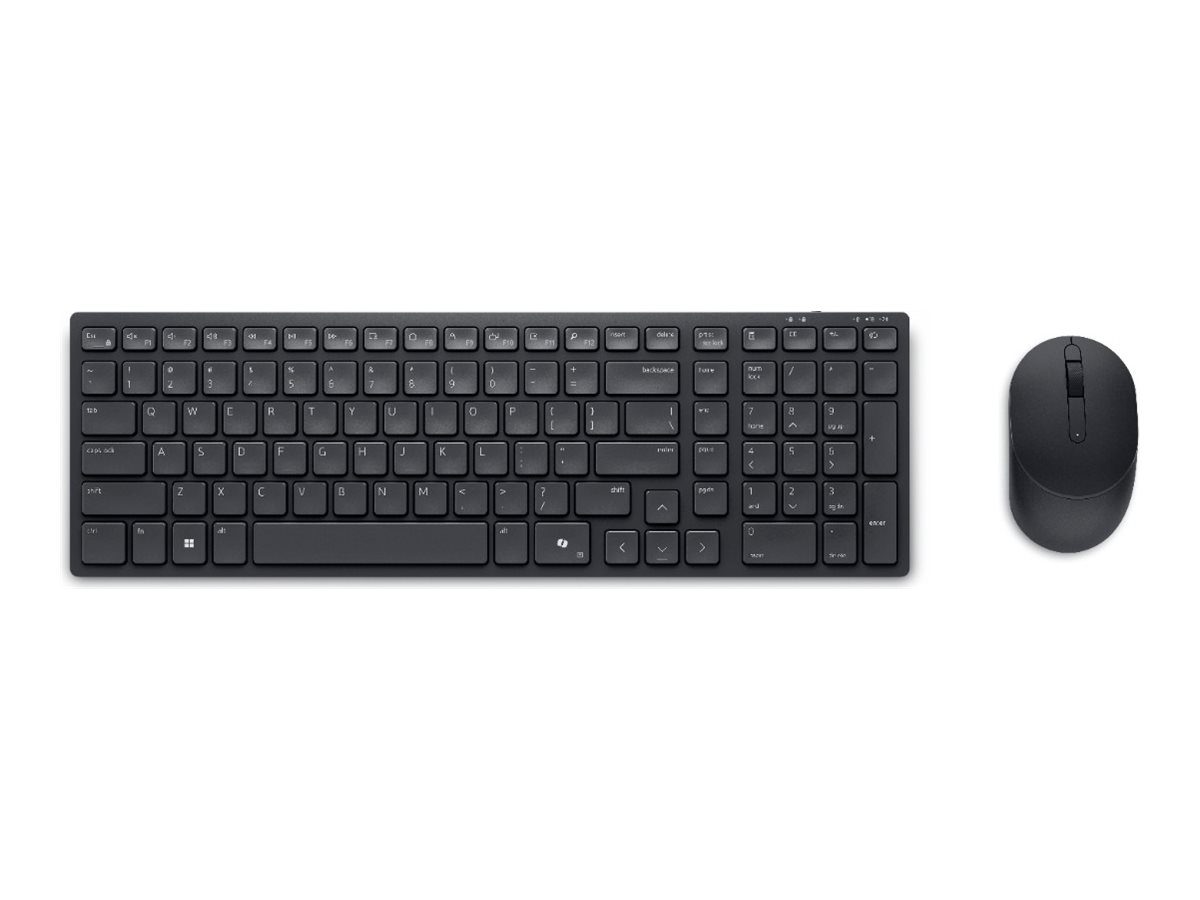 Dell - Silent Keyboard and Mouse - KM555 - Keyboard and Mouse Set - Wireless - Wireless connection - US International (QWERTY) - Black