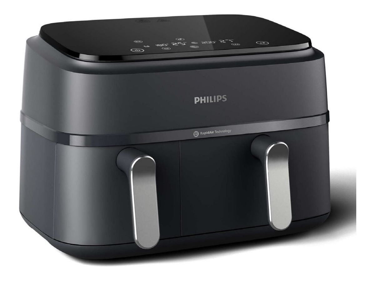Philips Dual Basket Airfryer - NA351/00 3000 Series - Power 2750 W - Capacity 9 L - Rapid Air technology - Black