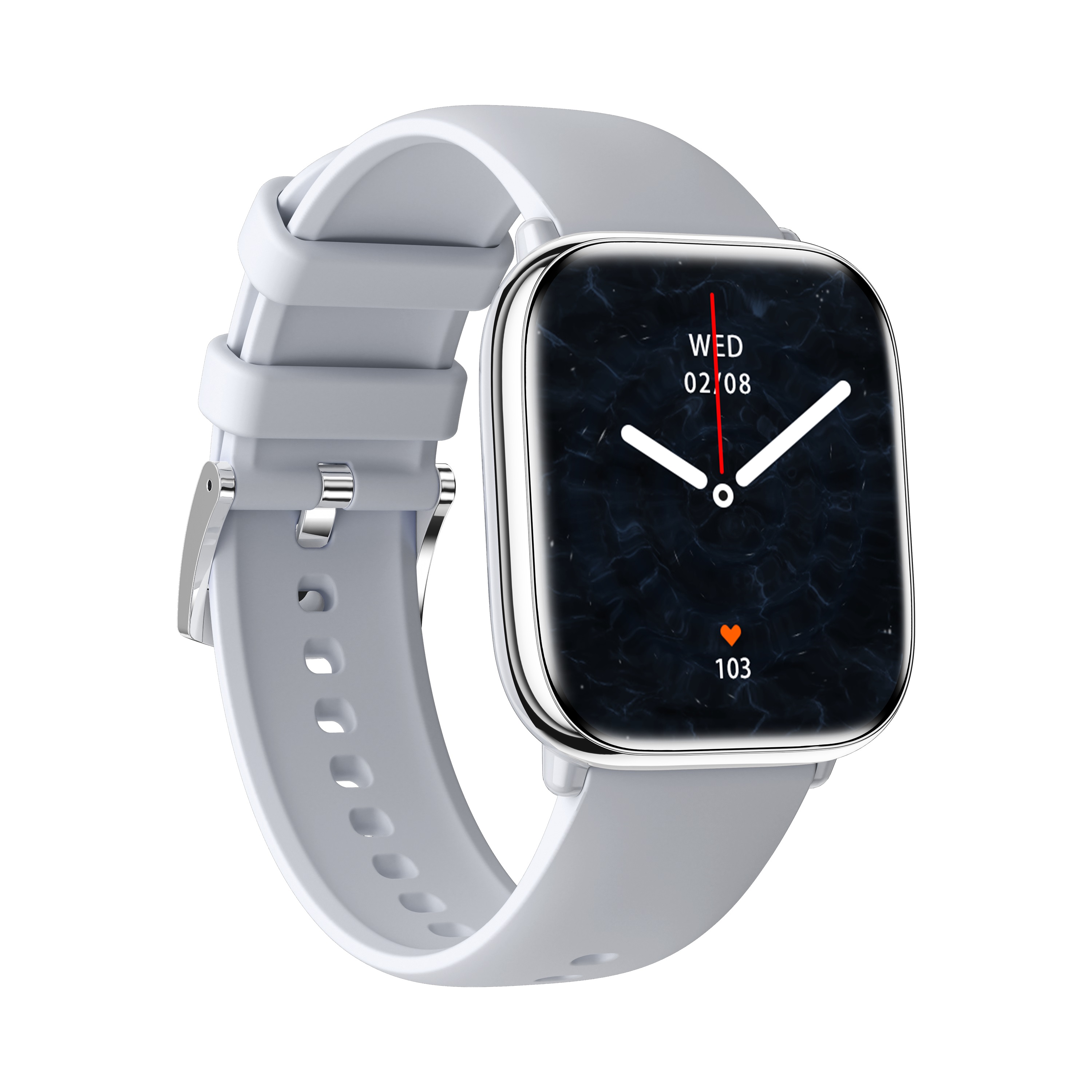 myPhone Watch Pastel - Smart watch - AMOLED - 1.75" - Waterproof - Silver Grey