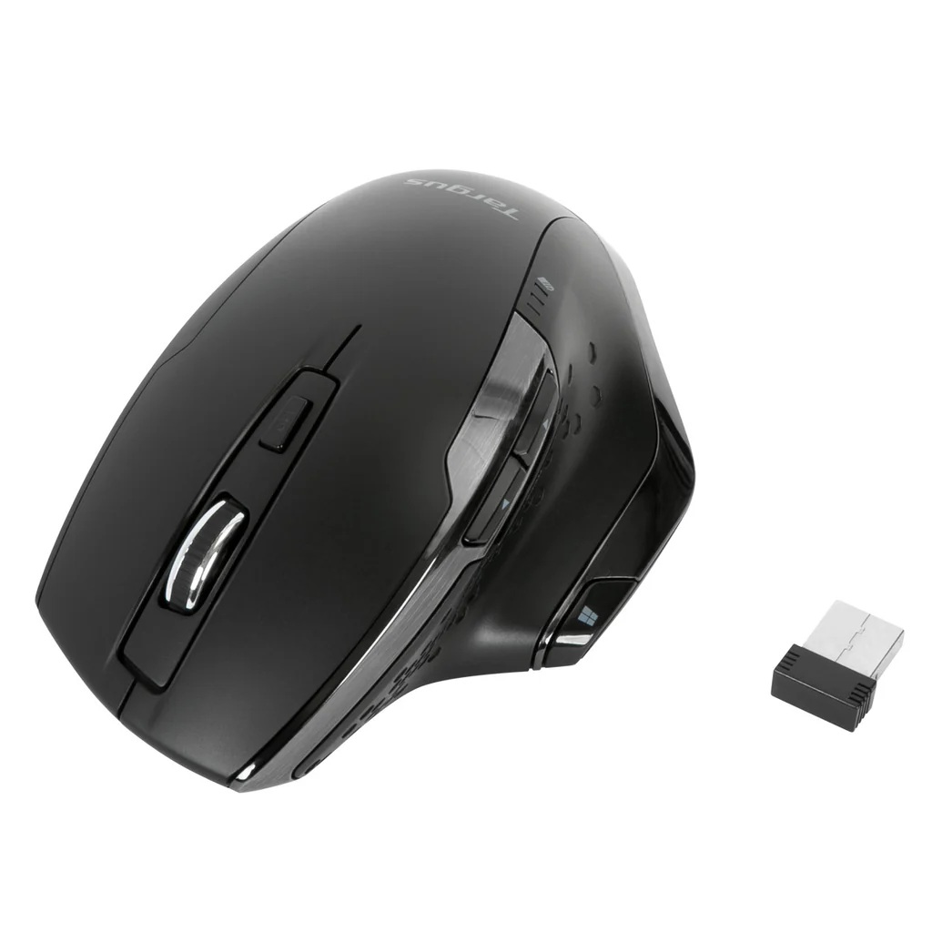 Targus - Antimicrobial Ergo Mouse - AMW584GL - Wireless - 2.4 Ghz - Black