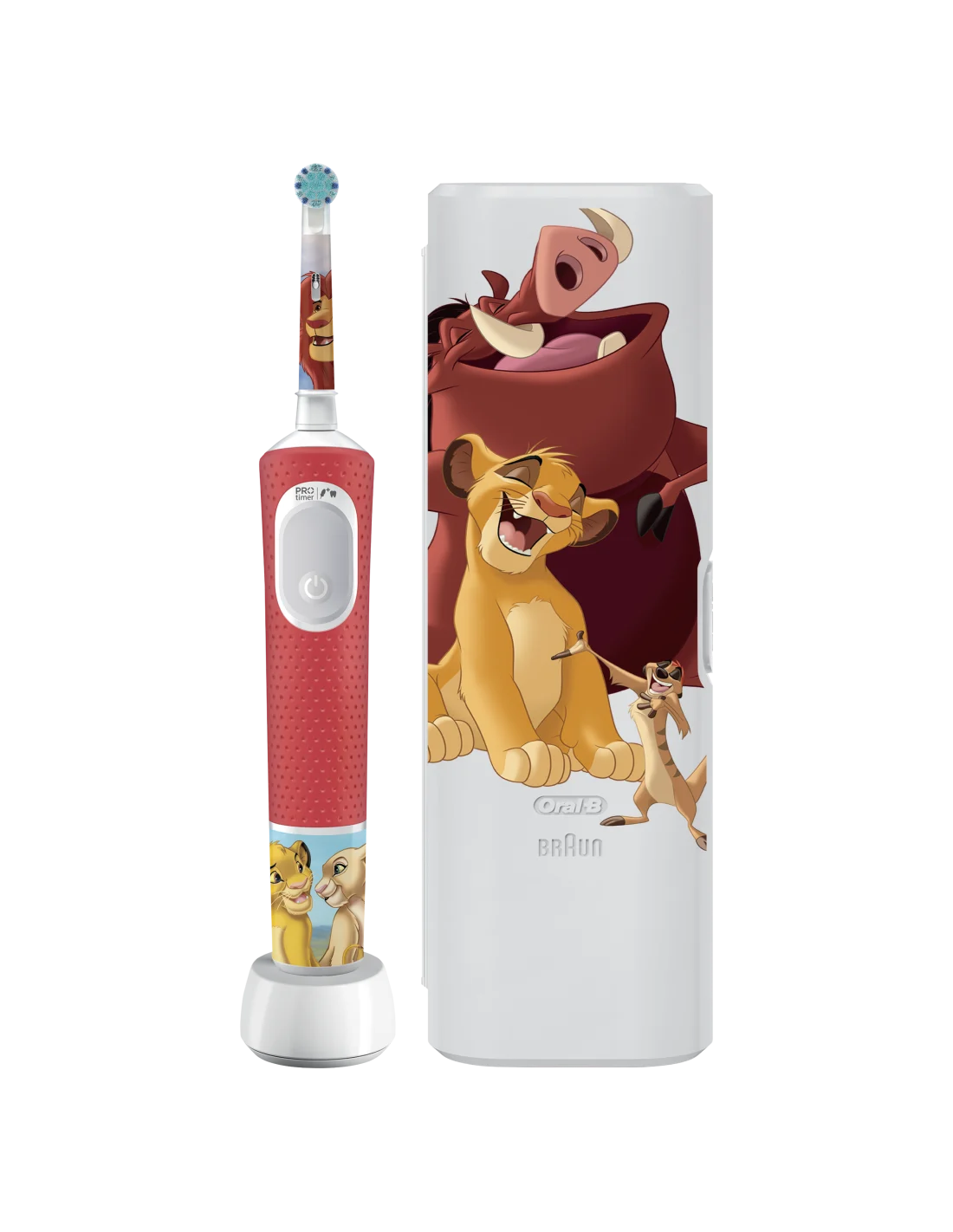 Braun - Electric Toothbrush - Vitality PRO Kids 3+ Lion King - Rechargeable - For children - Number of brush heads included 1 - Number of teeth brushing modes 2