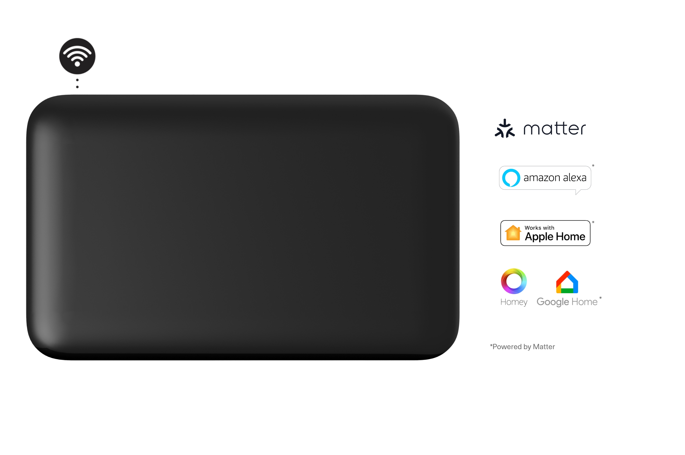 Mill Invisible Smart WiFi Panel Heater - PA700WIFI4B - Panel Heater - 700 W - Suitable for rooms up to 9-12 m² - Black - IPX4