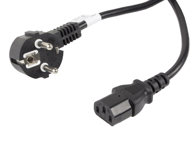 Lanberg - CEE 7/7 to IEC 320 C13 Power Cord - CA-C13C-11CC-0100-BK