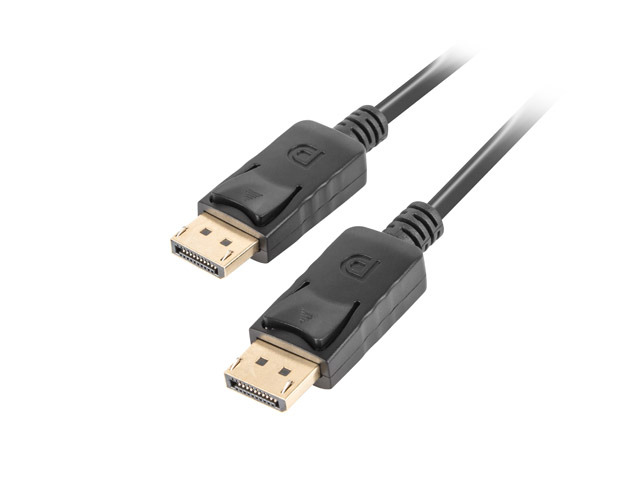 Lanberg - DisplayPort Cable 19 Pin V1.2 4K - CA-DPDP-10CC-0005-BK - DisplayPort to DisplayPort
