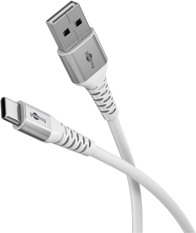 Goobay - USB-C to USB-A Supersoft Textile Cable with Metal Plugs - 74530