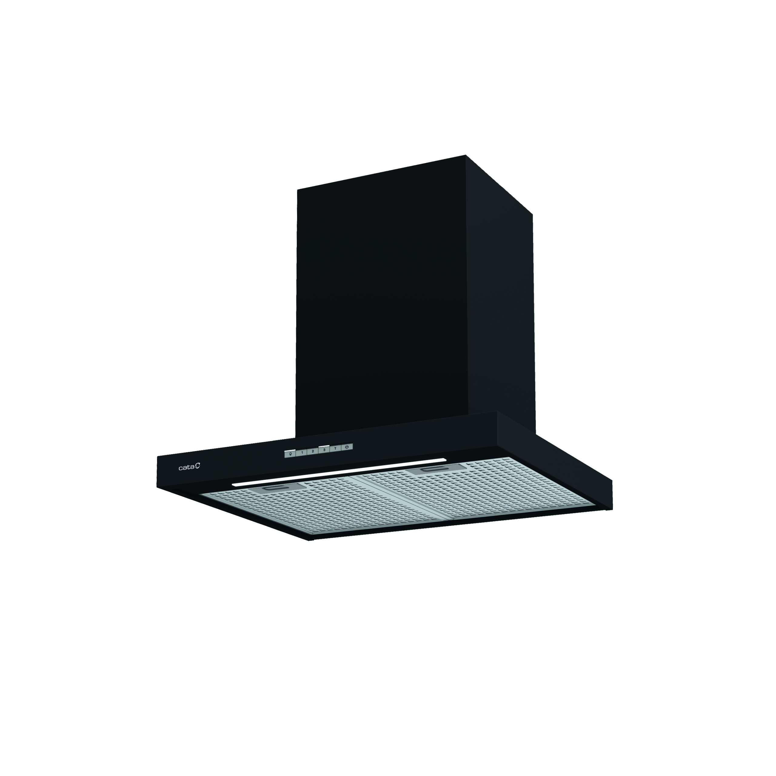CATA Hood - SYGMA 6010 BK - Wall mounted - Energy efficiency class A - Width 60 cm - 802 m³/h - Electronic - LED - Black