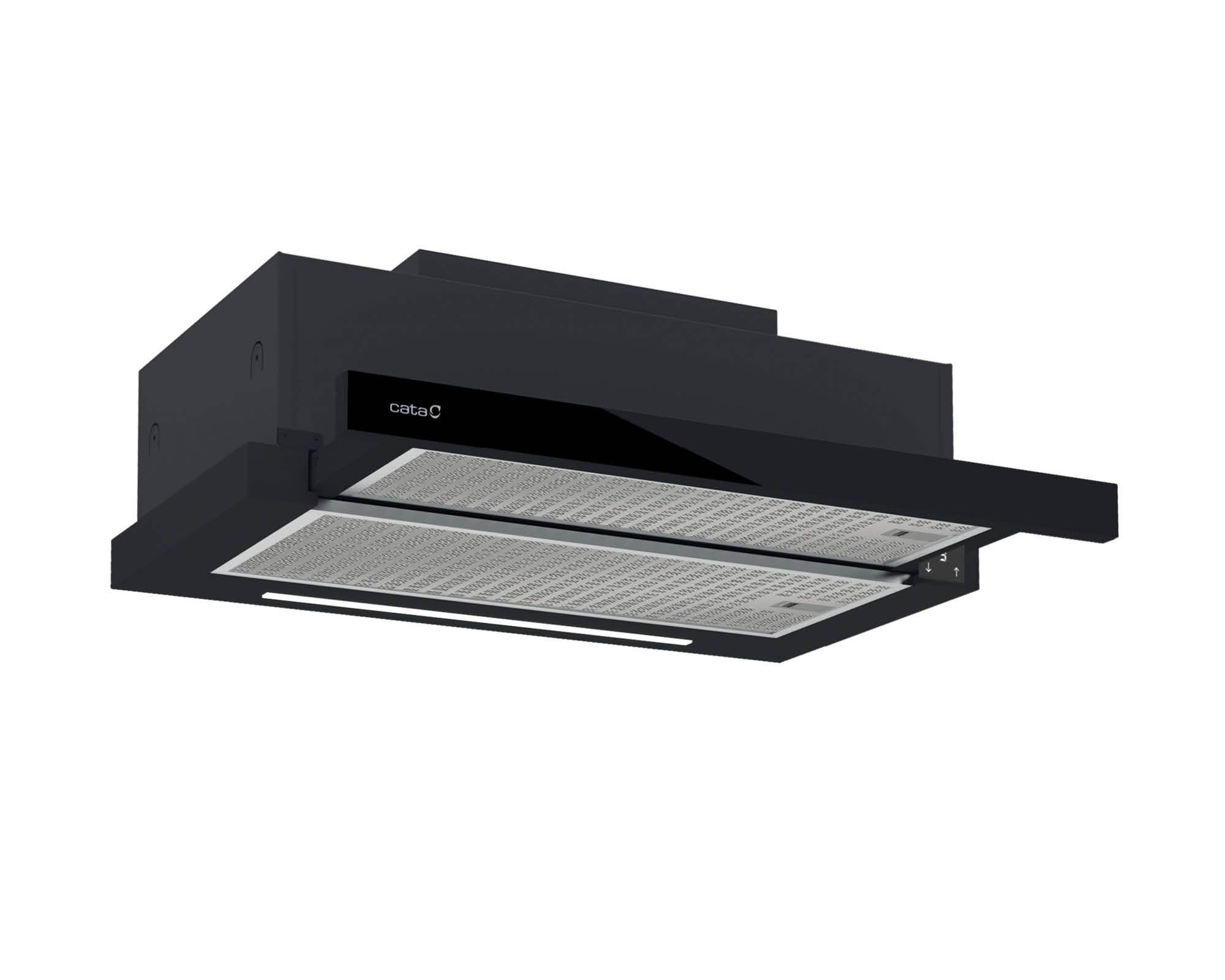 CATA Hood - TFH 6830 GBK - Telescopic - Energy efficiency class A+++ - Width 60 cm - 795 m³/h - Electronic - LED - Black Glass