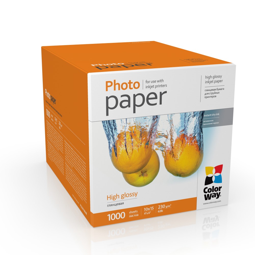 ColorWay Photo Paper, 1000 sheets - High Glossy - 230 g/m² - 10x15