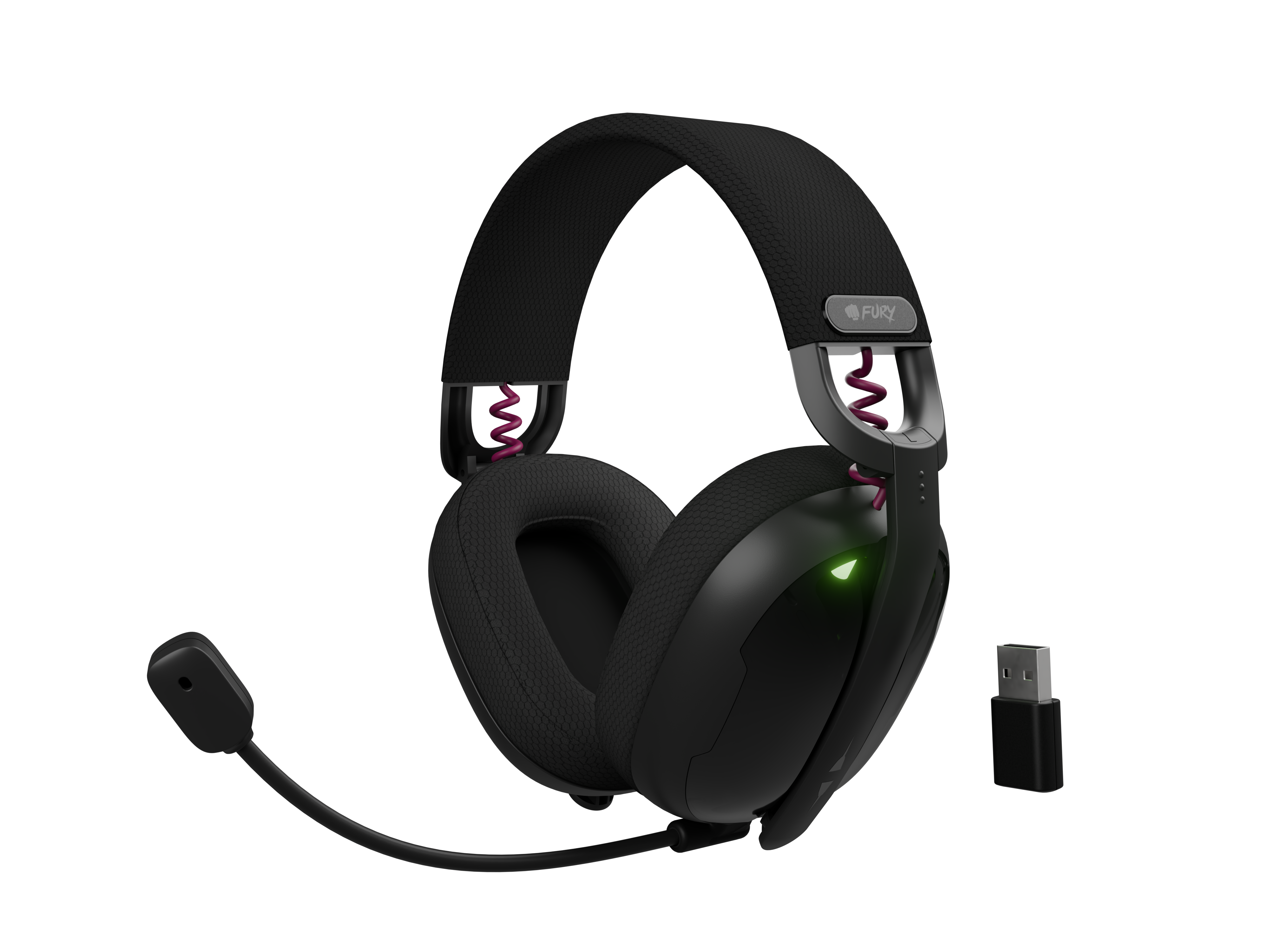Fury - Gaming Headset - Fukiya F6 - Bluetooth - Over-Ear - Microphone - Black - Wireless