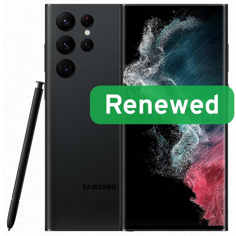 Samsung Renewed Grade C - Samsung Galaxy S22 Ultra - Phantom Black - 6.8 " - 256 GB - 5G - Android