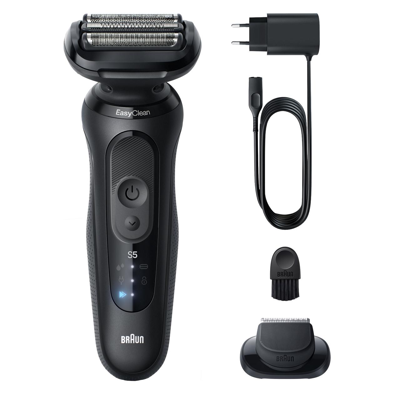 Braun Shaver - 52-N1200s Series 5 - Operating time (max) 50 min - Wet & Dry - Lithium Ion - Black