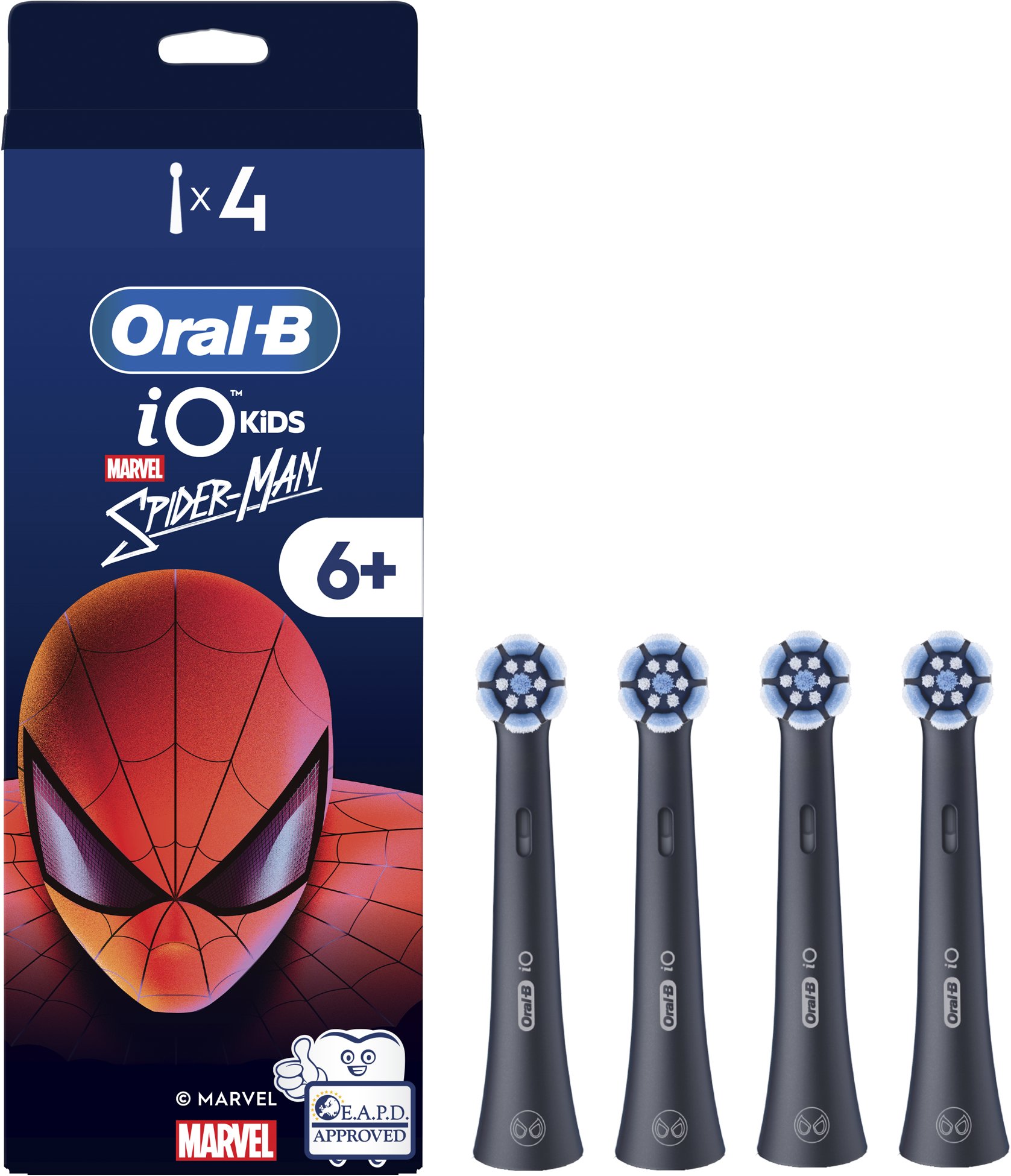 Oral-B Replacement brush heads - iO kids Refills Spiderman - Heads - For kids - Number of brush heads included 4