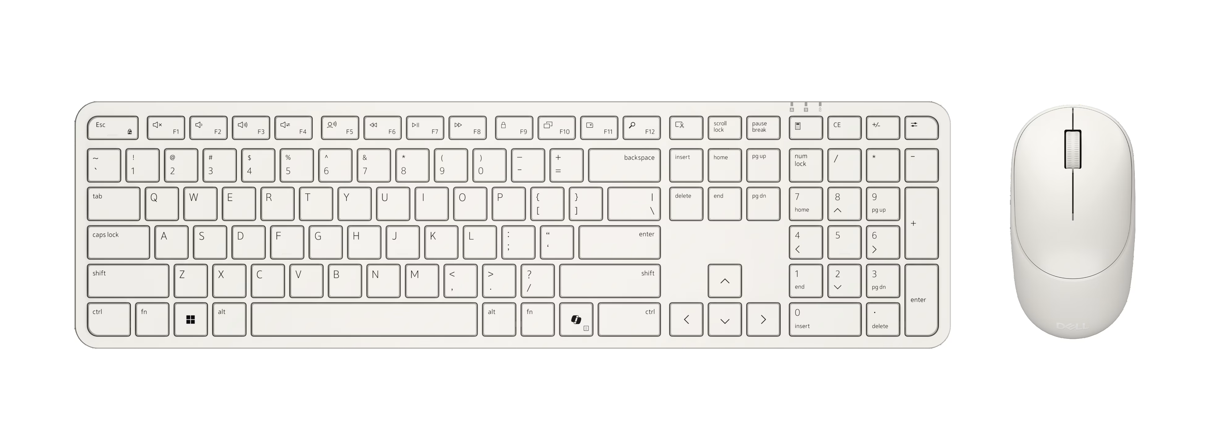 Dell - Pro 5 KM526 - Keyboard and Mouse Set - Wireless - Mouse included - Batteries included - Russian - Wireless connection - Light Ash