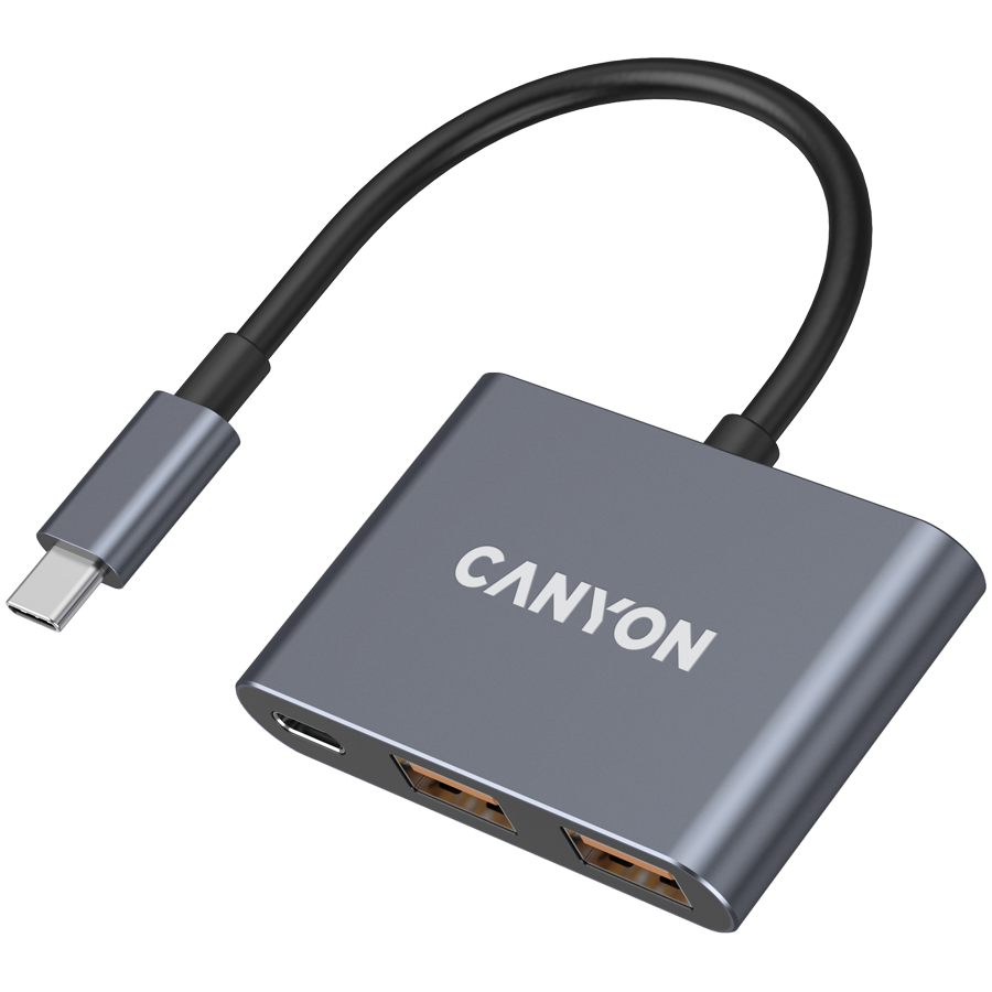 CANYON hub DS-3 3in1 USB-C Dark Grey