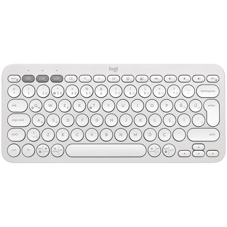 LOGITECH K380S Multi-Device Bluetooth Keyboard - TONAL WHITE - NORDIC