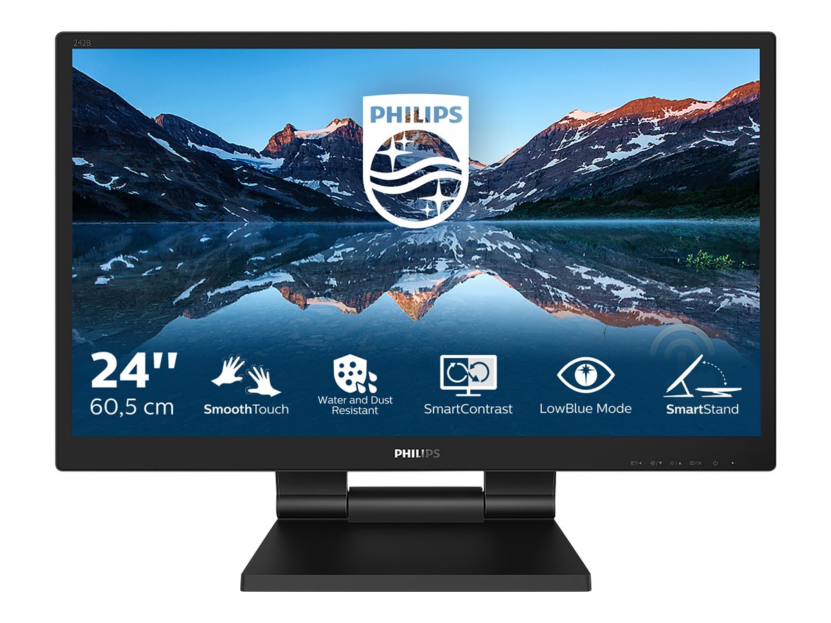 Philips - 242B9T/00 - 23.8  " - IPS - FHD - 16:9 - 60 Hz - 5 ms - Touchscreen - 1920 x 1080 - 250   cd/m² - HDMI ports quantity 1 - Black
