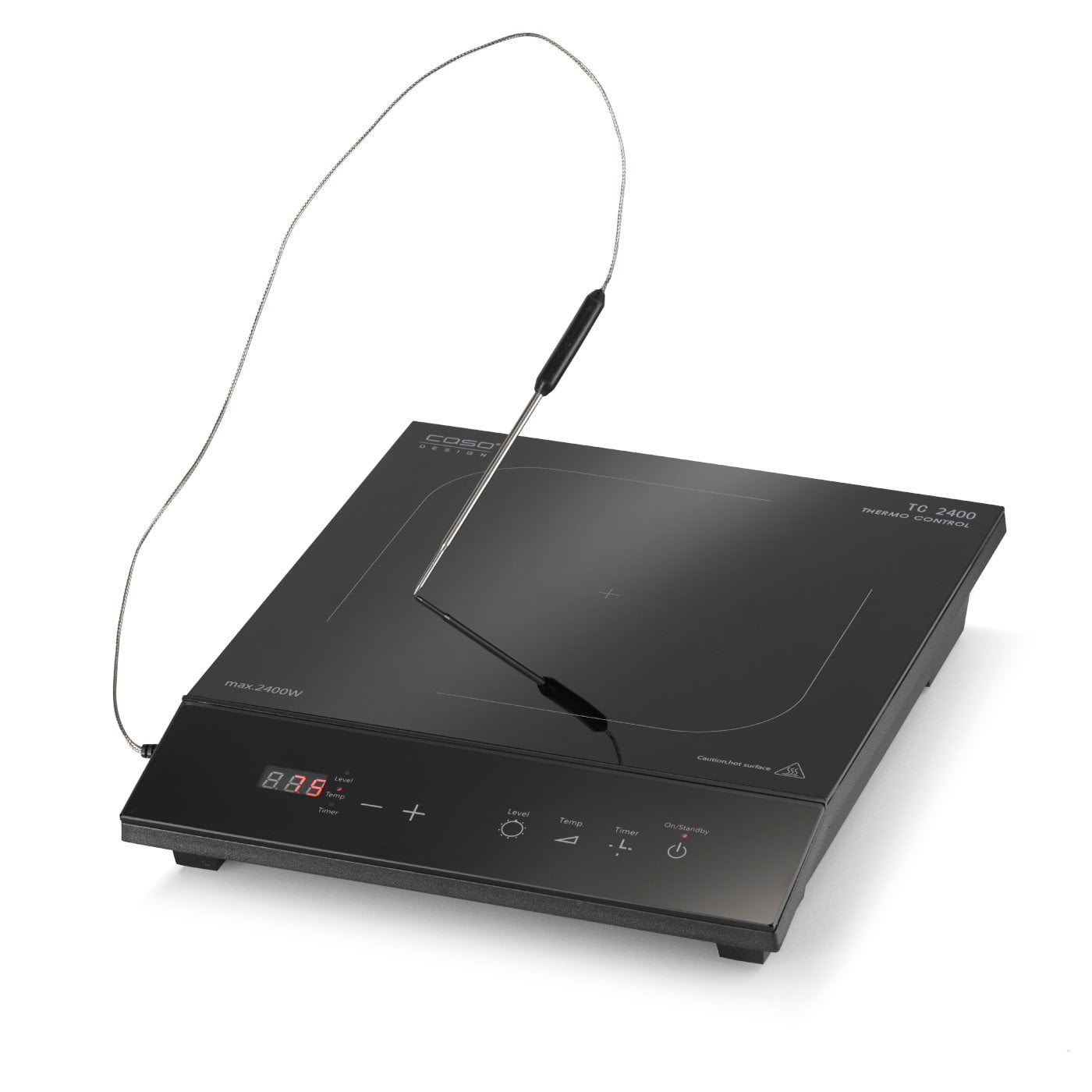 Caso - Table hob - TC 2400 ThermoControl - Number of burners/cooking zones 1 - Sensor touch - Black - Induction