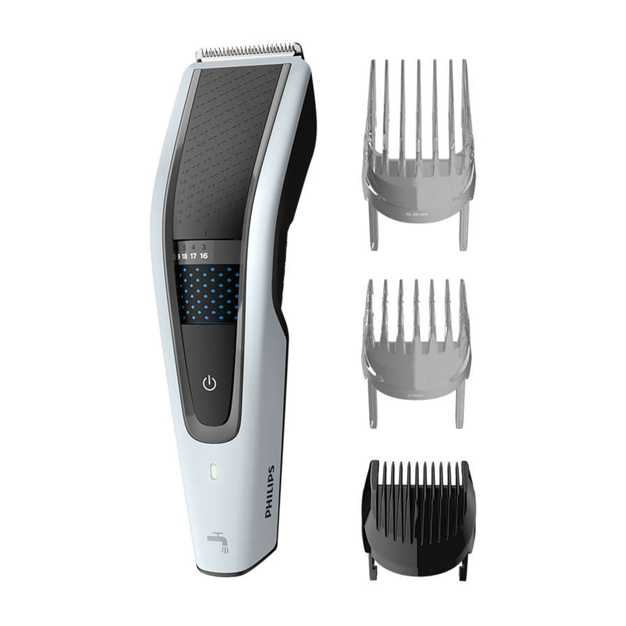 Philips - Hair clipper - HC5610/15 Series 5000 - Cordless or corded - Number of length steps 28 - Black/Grey