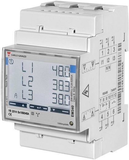 Carlo Gavazzi - Smart Power Meter, 3 phase, up to 65A - EM340 MID certificate