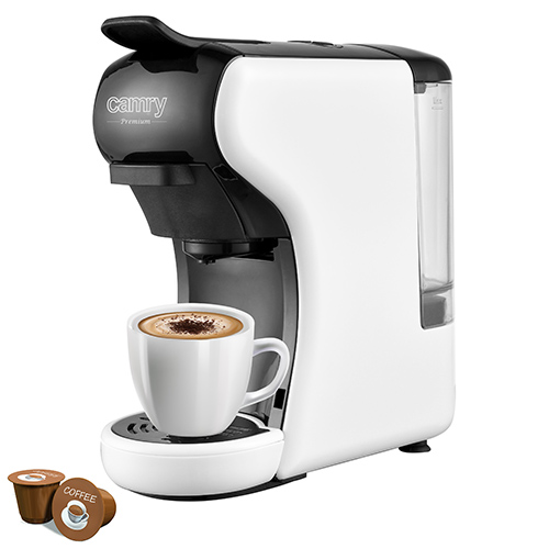 Camry - Multi-capsule Espresso machine - CR 4414 - Pump pressure 19 bar - Ground/Capsule - 1450 W - White/Black